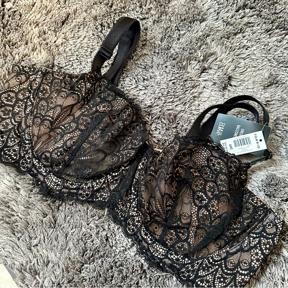 torrid Other - Torrid Balconette Unlined Bra Black Nude 40C NWT New With Tags